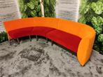 Hoekbank oranje / rood, Ophalen, Gebruikt, Hoekbank, 75 tot 100 cm