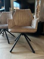 Eetkamerstoelen velvet champagne 3 stuks zeer netjes!!, Ophalen, Overige kleuren, Zo goed als nieuw, Stof