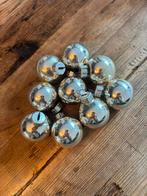 Zilveren kerstballen glas, made in GDR, vintage, Ophalen of Verzenden, Zo goed als nieuw