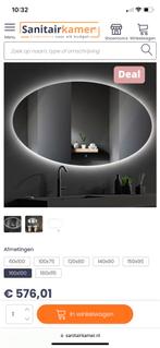 Ovale spiegel 160x100 cm met LED, Ophalen of Verzenden, Zo goed als nieuw