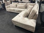 ACTIE! Hoeklounge bank Dubai teddy of croco velvet NIEUW, Ophalen, Nieuw, 150 cm of meer