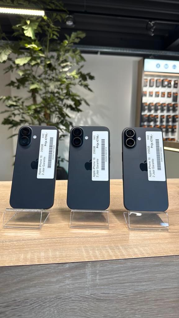  Apple iPhone 16 256GB Nieuw - Zwart incl. 2 jaar garantie, Telecommunicatie, Mobiele telefoons | Apple iPhone, Nieuw, 256 GB