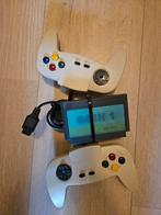 2 Controllers + Cartridge - Onbekende Console - Niet Getest, Ophalen of Verzenden, Gebruikt