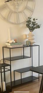 Zwarte Sidetable/Kast, Huis en Inrichting, Tafels | Sidetables, Ophalen, 50 tot 100 cm, Zo goed als nieuw, Metaal