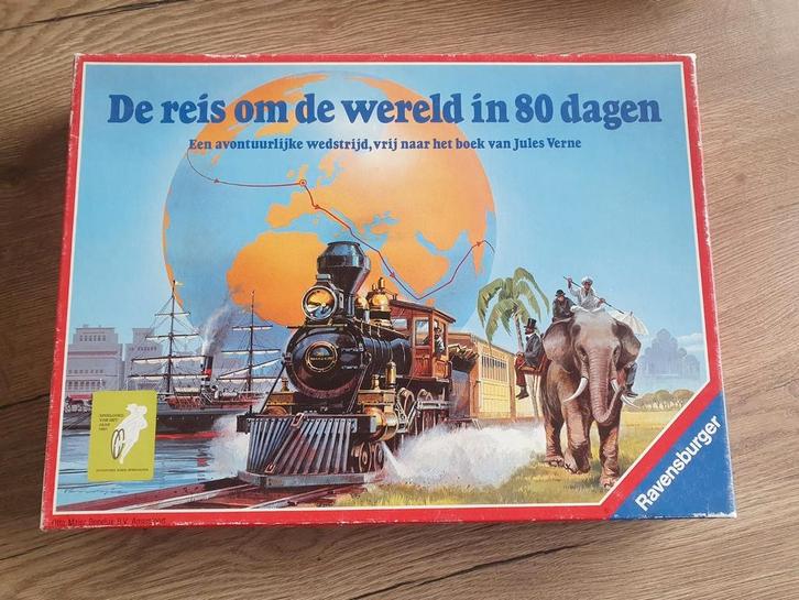 De reis om de wereld in 80 dagen Ravensburger spel uit 1987, Hobby en Vrije tijd, Gezelschapsspellen | Bordspellen, Zo goed als nieuw