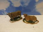 luville cow standing, cow lying kerstdorp koeien figurines, Diversen, Kerst, Ophalen of Verzenden