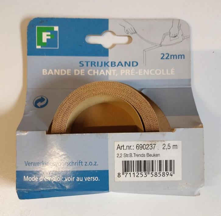 GRATIS + NIEUW strijkband / kantenband / kantband beuken, Doe-het-zelf en Verbouw, Plinten en Afwerking, Nieuw, Overige typen