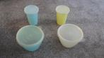4 retro tupperware voorraadbakjes, Ophalen of Verzenden, Gebruikt, Overige typen