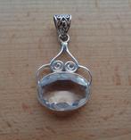 zilveren hanger met geslepen kristal [977], Verzenden, Zo goed als nieuw, Zilver, Zilver