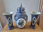 Boch Frères - Drie deligige set Delfts blauw, Antiek en Kunst, Ophalen
