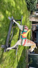 Carrousel paard 1,33m hoog, 1,70m lang, inclusief onderstel, Antiek en Kunst, Curiosa en Brocante, Ophalen