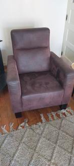 Fauteuil geschuurd Buffel., Huis en Inrichting, Fauteuils, Ophalen, Zo goed als nieuw, Leer