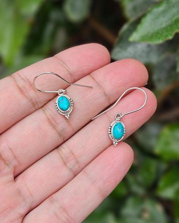 Turquoise Oorbellen Alma - Echt Zilver beschikbaar voor biedingen