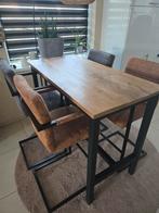 Bartafel met 4 barstoelen, Ophalen, Zo goed als nieuw