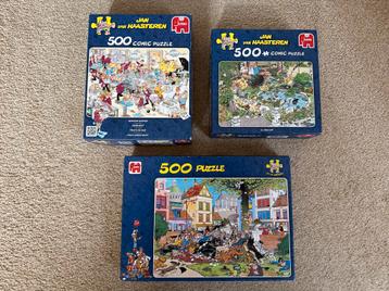 3 Jan van Haasteren Puzzels 500 stukjes beschikbaar voor biedingen