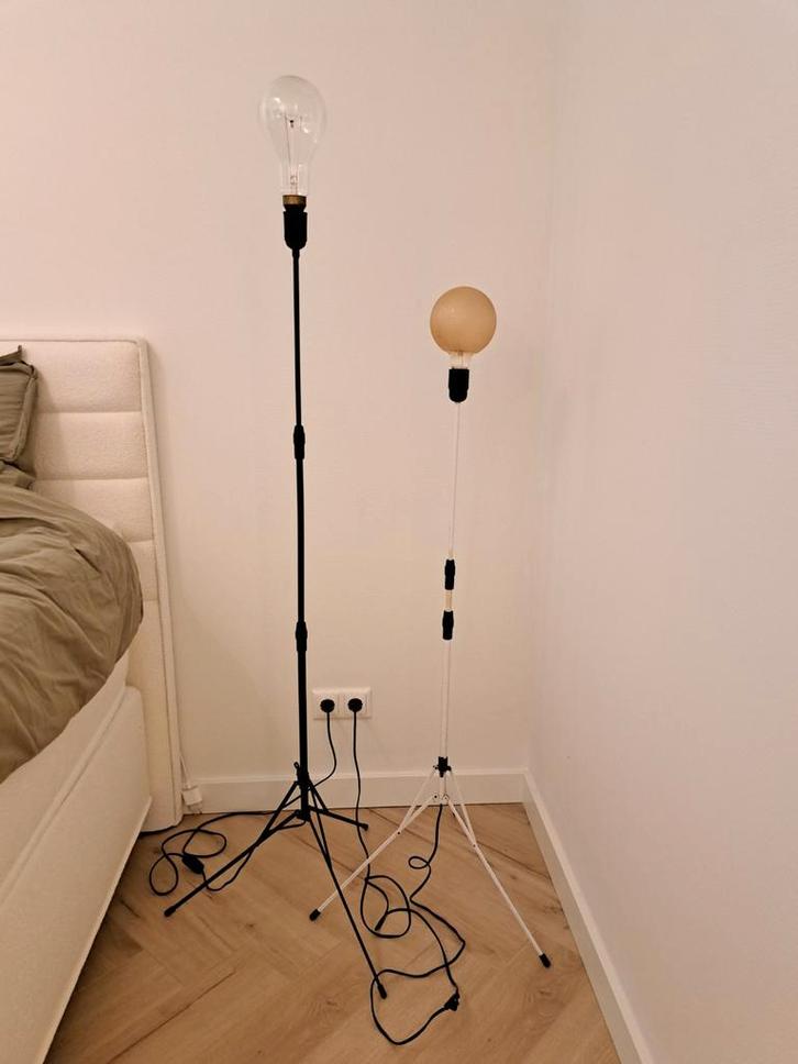2 Vintage Loft Stijl Staande Lampen, Huis en Inrichting, Lampen | Vloerlampen, 150 tot 200 cm, Ophalen of Verzenden