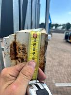 Lage hardhouten dubbele deur / draai-kiepdeur / raamkozijn, Ophalen, Gebruikt, Deurkozijn, 150 tot 225 cm