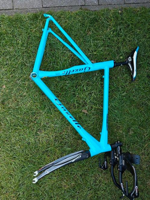 Gazelle SPR tijdrit triathlon frame 60cm incl carbon stuur, Fietsen en Brommers, Fietsen | Racefietsen, Gebruikt, Gazelle, 15 tot 20 versnellingen