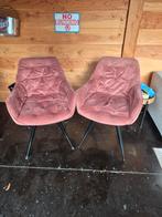 Set van 5 stoelen met metalen poten draaibaar, Huis en Inrichting, Ophalen, Gebruikt, Overige kleuren, Stof