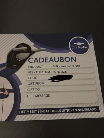 City Skydive Utrecht - 2 x 5 skydives per persoon beschikbaar voor biedingen