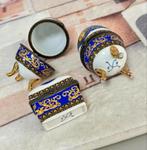 Fabergé ei eieren Versace Medusa SET blauw-wit faberge z/r, Antiek en Kunst, Ophalen of Verzenden