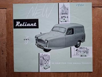 Reliant Van folder beschikbaar voor biedingen