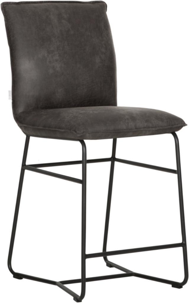 DTP Home Counterkrukken (set v 2 NIEUW) antracietgrijs leer, Huis en Inrichting, Barkrukken, Nieuw, 90 cm of meer, Leer, Metaal