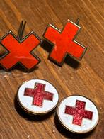 Rode kruis emblemen 4 st onderscheiding medaille, Verzamelen, Militaria | Algemeen, Ophalen of Verzenden