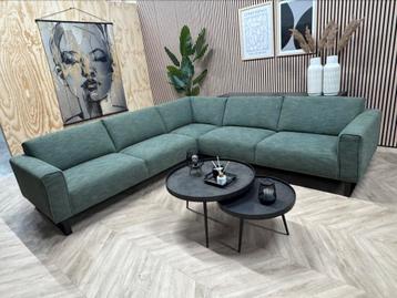 ZGAN Montel Design Hoekbank - Groen - 292x292 - Links/Rechts beschikbaar voor biedingen