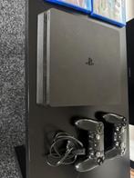 PlayStation 4 Slim met 8 spellen en 2 controllers, Met 2 controllers, Ophalen of Verzenden, Slim, 500 GB