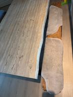 Rustieke houten bank - perfect voor eetkamer of hal, Ophalen, Gebruikt, Hout, Drie