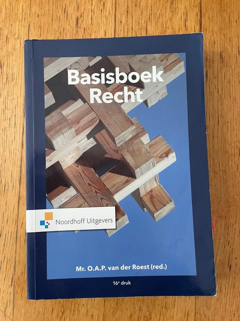 Basisboek recht., Boeken, Zo goed als nieuw, Noordhoff Uitgevers, Alpha, HBO