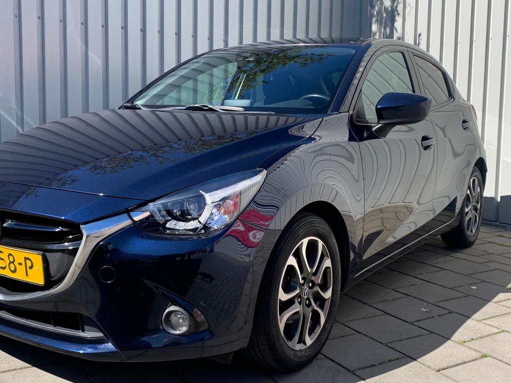 Mazda 2 1.5 Skyactiv-G GT-M|Navigatie|Climate Control|, Auto's, Mazda, Voorwielaandrijving, Stof, Gebruikt, Blauw