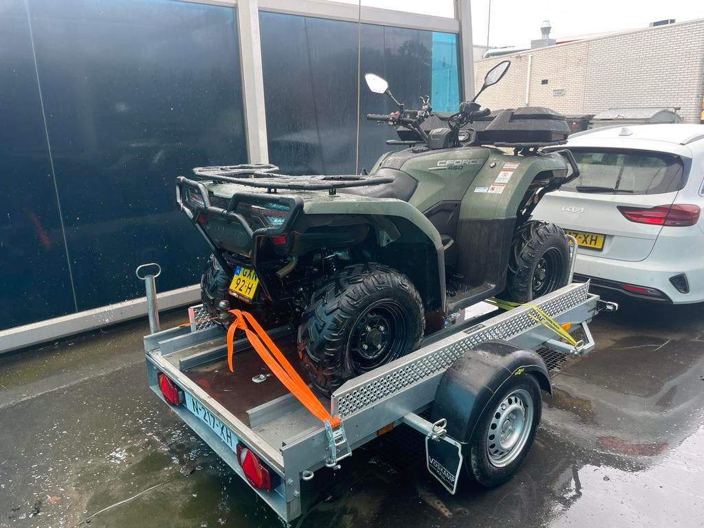 Humbaur motor/quad aanhanger 130x225- Perfect voor transport, Ophalen, Gebruikt