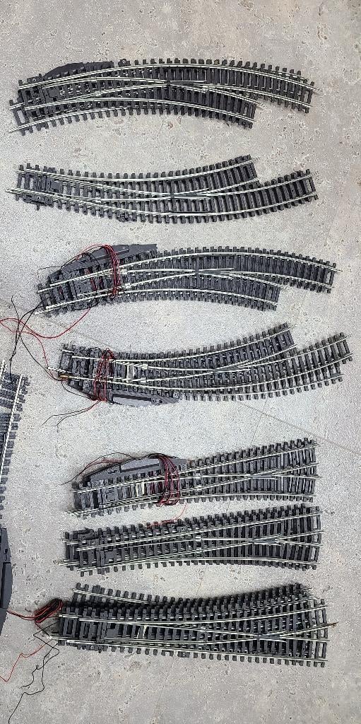 Piko rails en wissels H0 A en div onderdelen ruim 195 stuks., Gebruikt, Gelijkstroom, Analoog, Rails