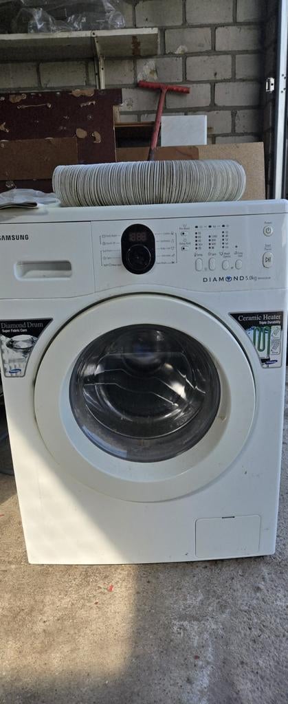 Luchtafvoer droger., Witgoed en Apparatuur, Wasmachines, Ophalen, 6 tot 8 kg, Gebruikt, 1600 toeren of meer