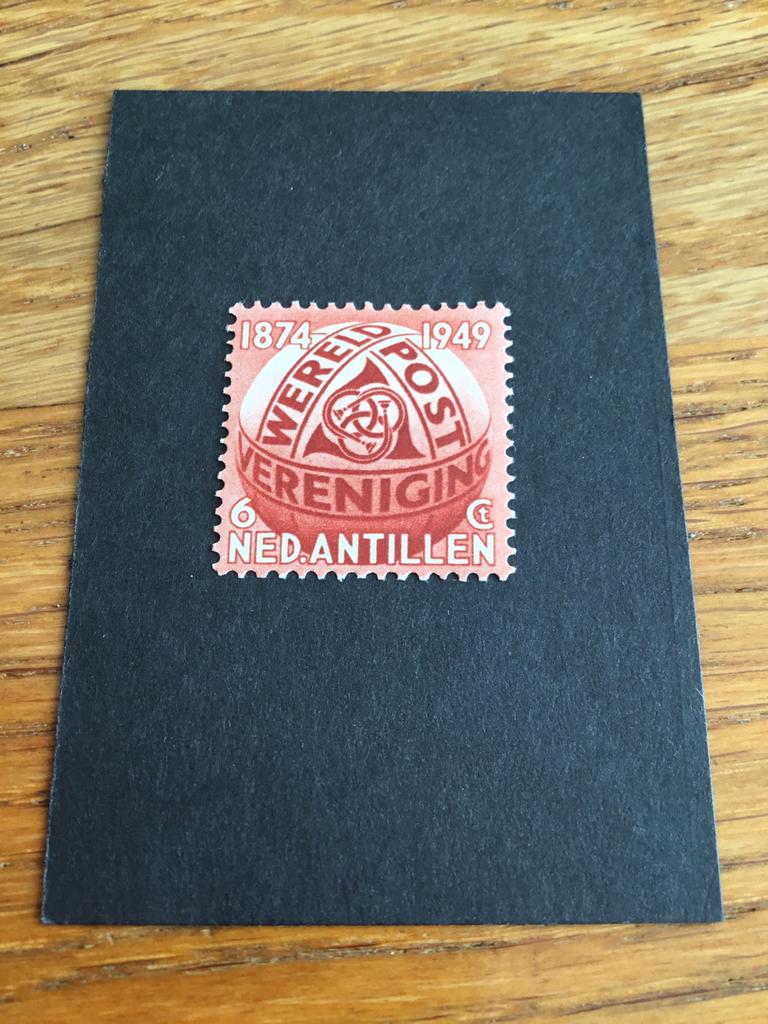 Antillen met plakker, Ophalen of Verzenden, Postfris