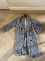 Z.g.a.n. Lange geruite blazer jas van Zara, maat S / 36, Bruin, Zara, Ophalen of Verzenden, Zo goed als nieuw