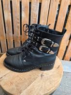 SOFIE SCHNOOR lederen bikerboots met gesp maat 39, Kleding | Dames, Schoenen, Ophalen of Verzenden, Zo goed als nieuw, Zwart