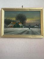 Schilderij winterlandschap met molen, Ophalen