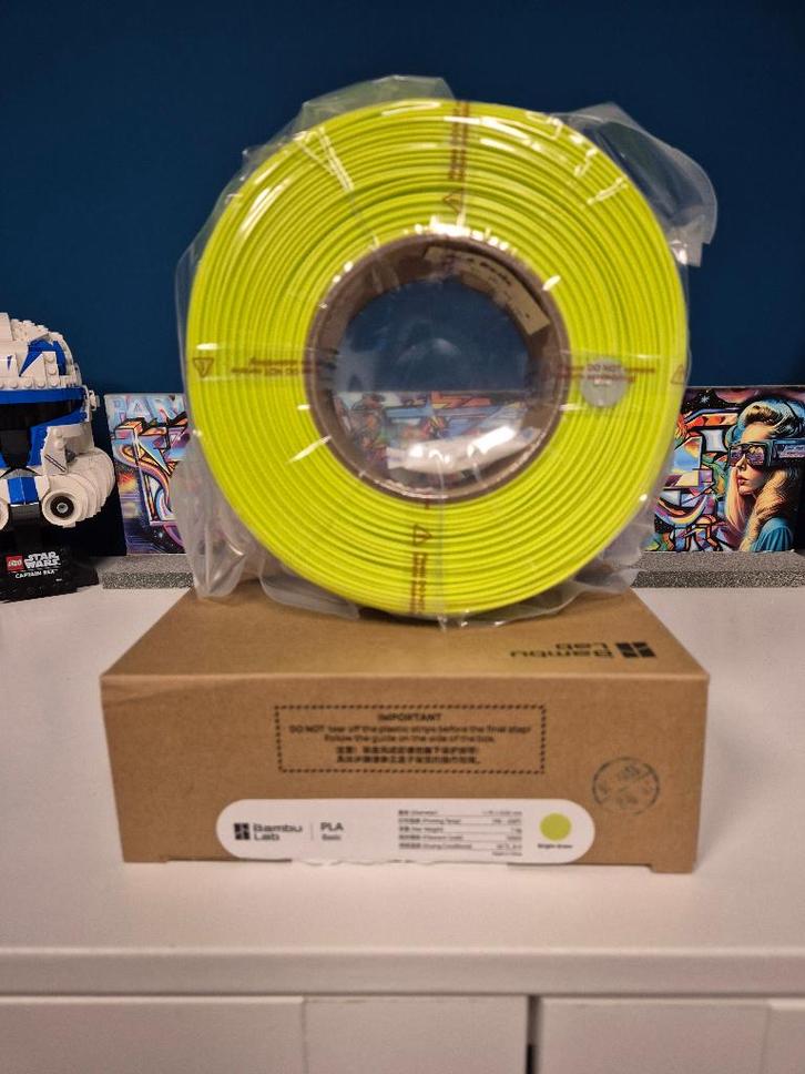 Bambu Lab PLA Basic refill - Bright Green (1kg), Computers en Software, 3D-printerbenodigheden, Nieuw, Ophalen of Verzenden