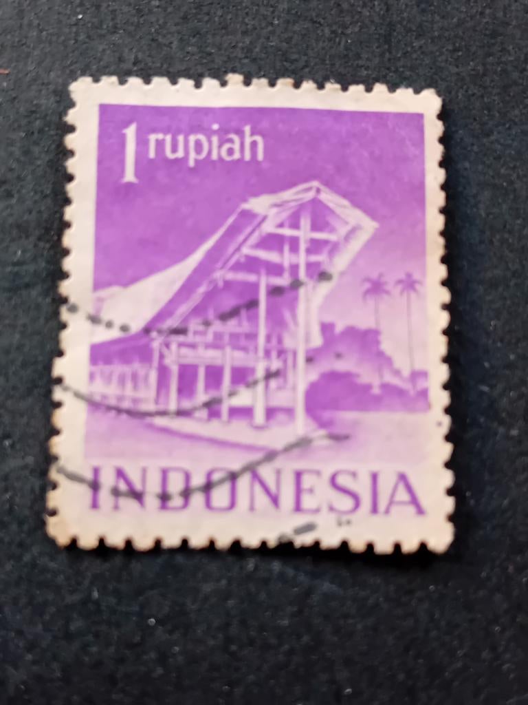 Postzegel Indonesië 1 rupiah, Ophalen of Verzenden