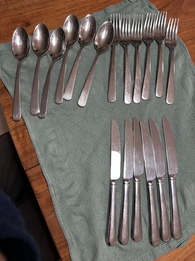 Royal van Kempen & Begeer diner bestekset 18-10, Ophalen, Gebruikt, Rvs of Chroom, Vaatwasserbestendig