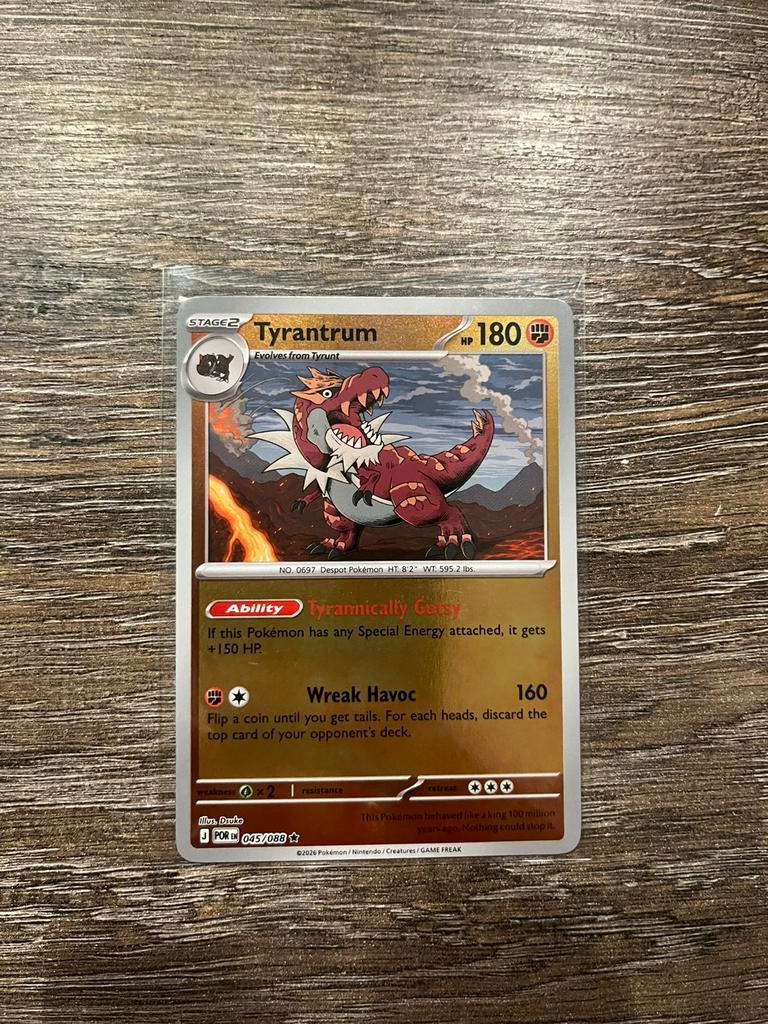 Tyrantrum POR 045/088 reverse holo, Ophalen of Verzenden, Zo goed als nieuw