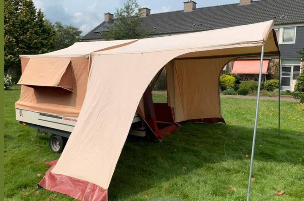 Nette retro Combi Camp Koala vouwwagen - mogelijkdeelgebruik, Caravans en Kamperen, Ophalen, Beige, Tot en met 2, Combi-Camp