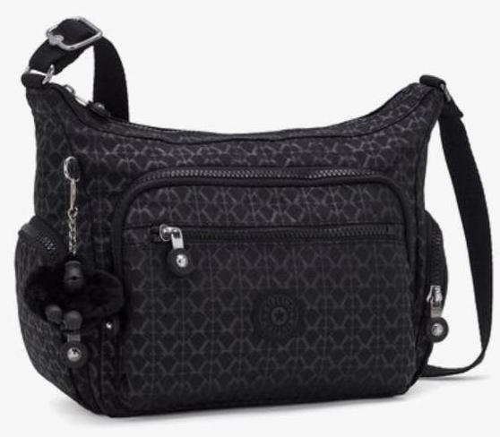 Kipling Gabbie S Signature Emb zwart; Bijzondere print!, Ophalen, Zo goed als nieuw, Zwart, Kipling
