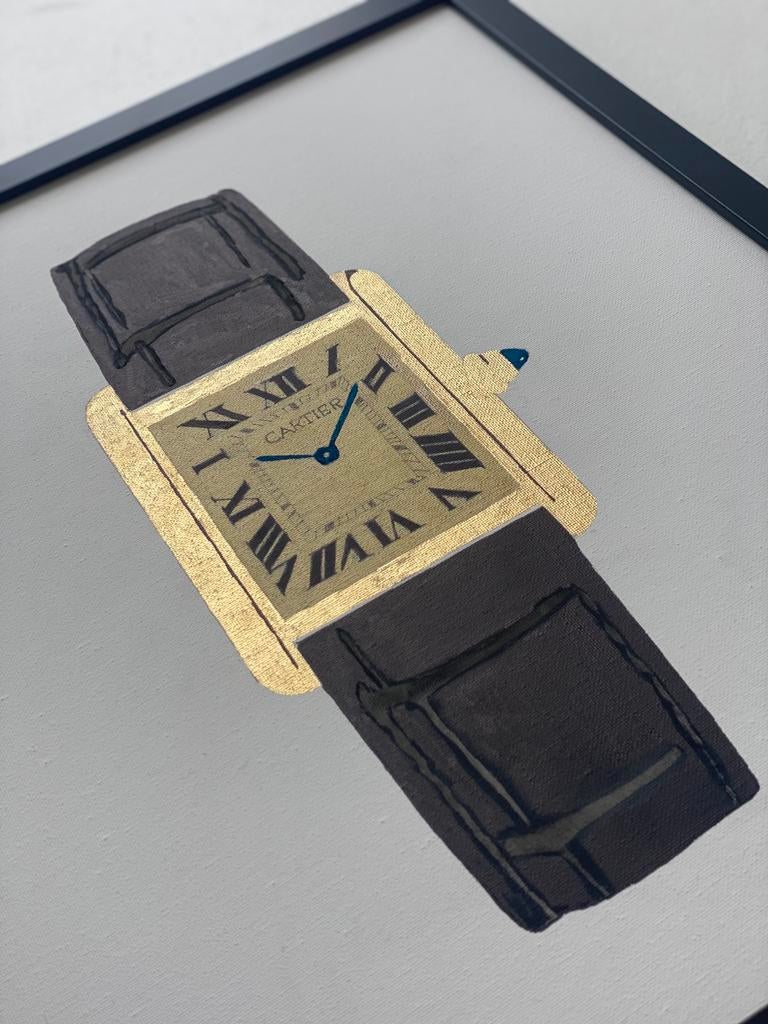 Cartier Tank schilderij, Antiek en Kunst, Ophalen of Verzenden