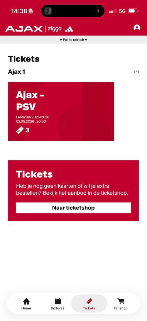 2 Kaarten | Ajax PSV | Vak 402 | Naast elkaar, Tickets en Kaartjes, Twee personen, Februari
