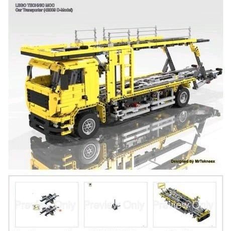 Lego Technic 42009-1 mobiele kraan + MOC autotransporter, Kinderen en Baby's, Speelgoed | Duplo en Lego, Ophalen of Verzenden