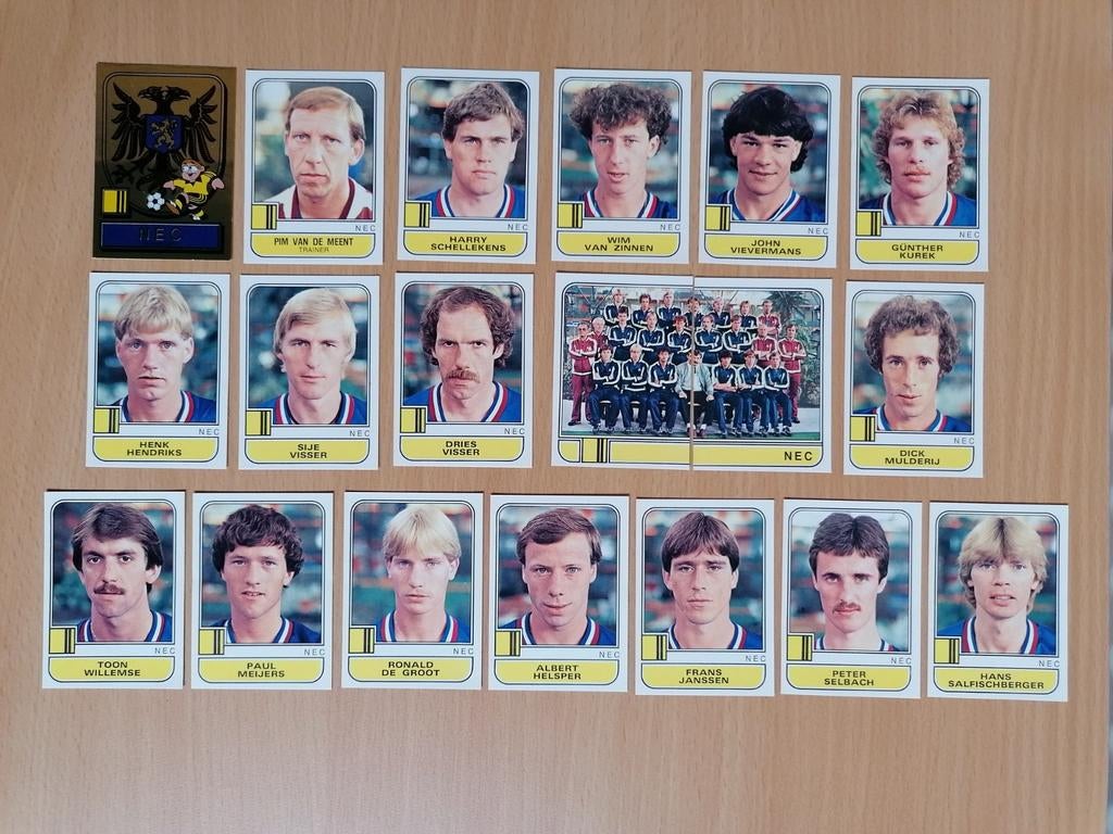 Panini Voetbal 82 NEC compleet., Ophalen of Verzenden, Zo goed als nieuw, Sticker